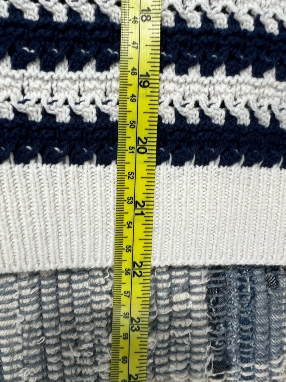 ✨NWOT✨ Universal Thread Navy & Cream Striped Crochet Cardigan - Picture 9 of 9